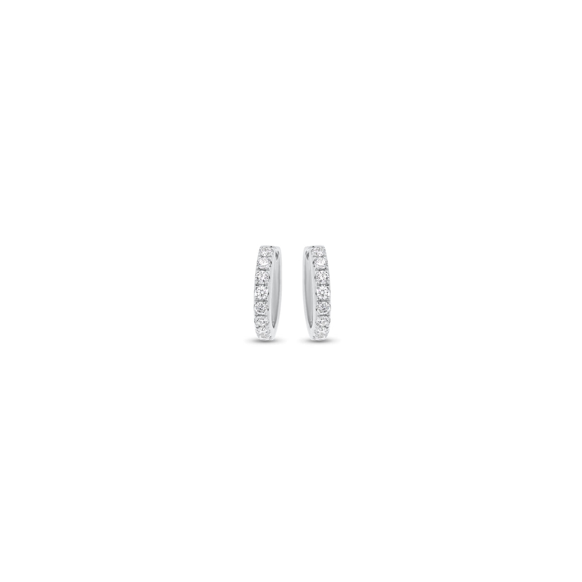 0.29 ct Diamond Huggie Earrings - 14K gold weighing 1.81 grams  - 16 round diamonds weighing 0.29 carats
