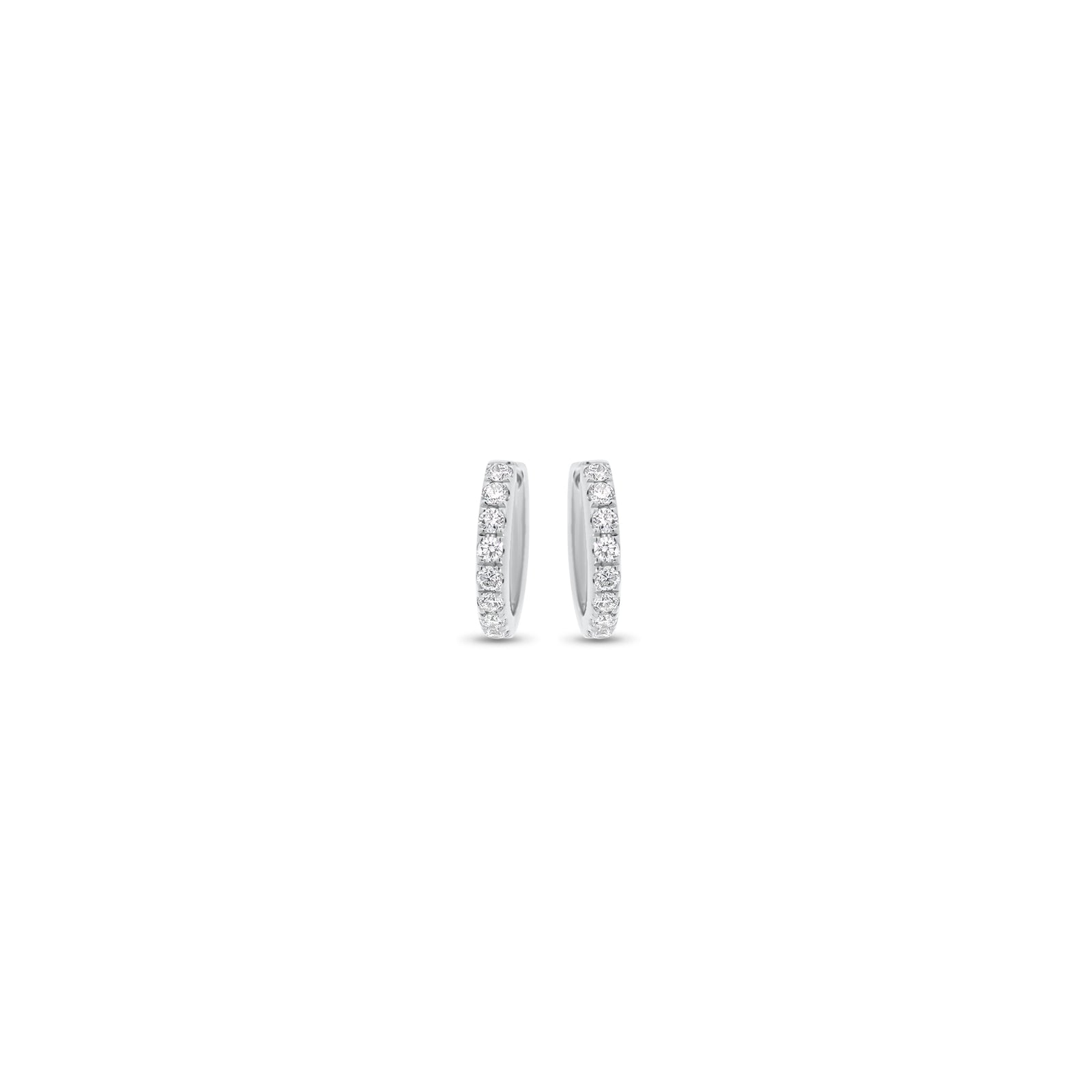 0.29 ct Diamond Huggie Earrings - 14K gold weighing 1.81 grams  - 16 round diamonds weighing 0.29 carats