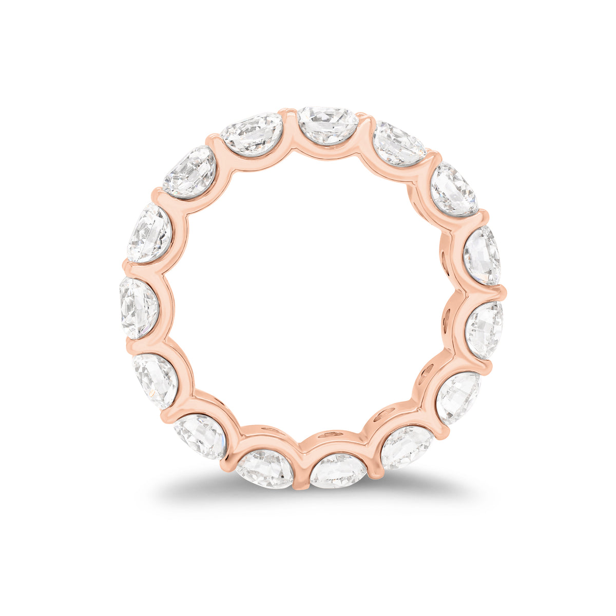 3.76 ct Diamond Eternity Ring - 18K gold weighing 3.60 grams - 16 round diamonds weighing 3.76 carats (GIA-graded G-H color, SI1 clarity)