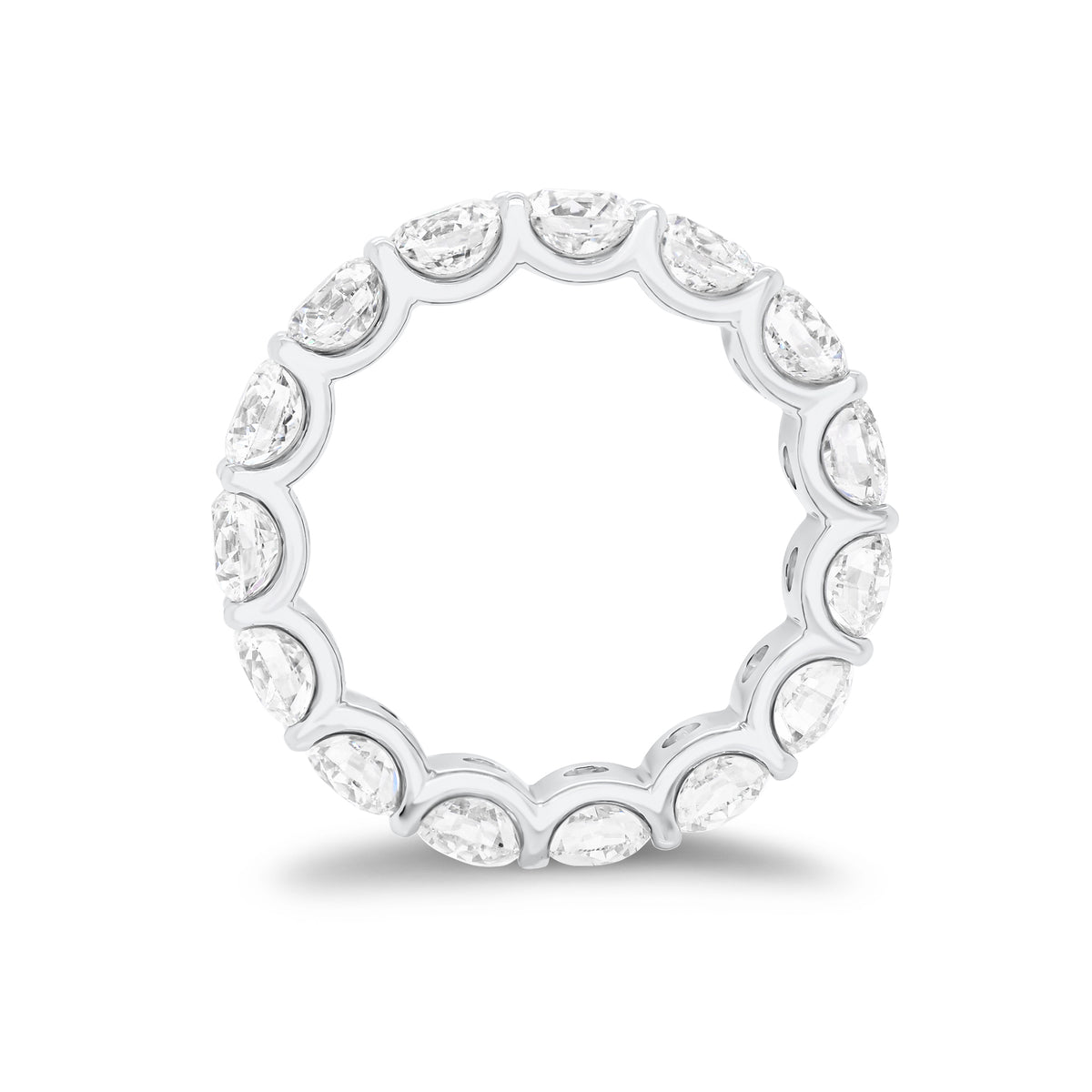 3.76 ct Diamond Eternity Ring - 18K gold weighing 3.60 grams - 16 round diamonds weighing 3.76 carats (GIA-graded G-H color, SI1 clarity)