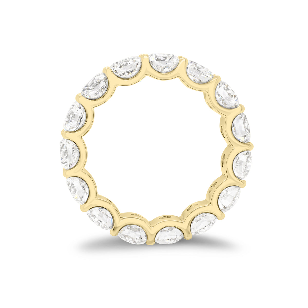 3.76 ct Diamond Eternity Ring - 18K gold weighing 3.60 grams - 16 round diamonds weighing 3.76 carats (GIA-graded G-H color, SI1 clarity)