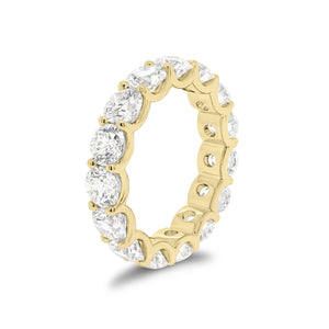 3.76 ct Diamond Eternity Ring - 18K gold weighing 3.60 grams - 16 round diamonds weighing 3.76 carats (GIA-graded G-H color, SI1 clarity)