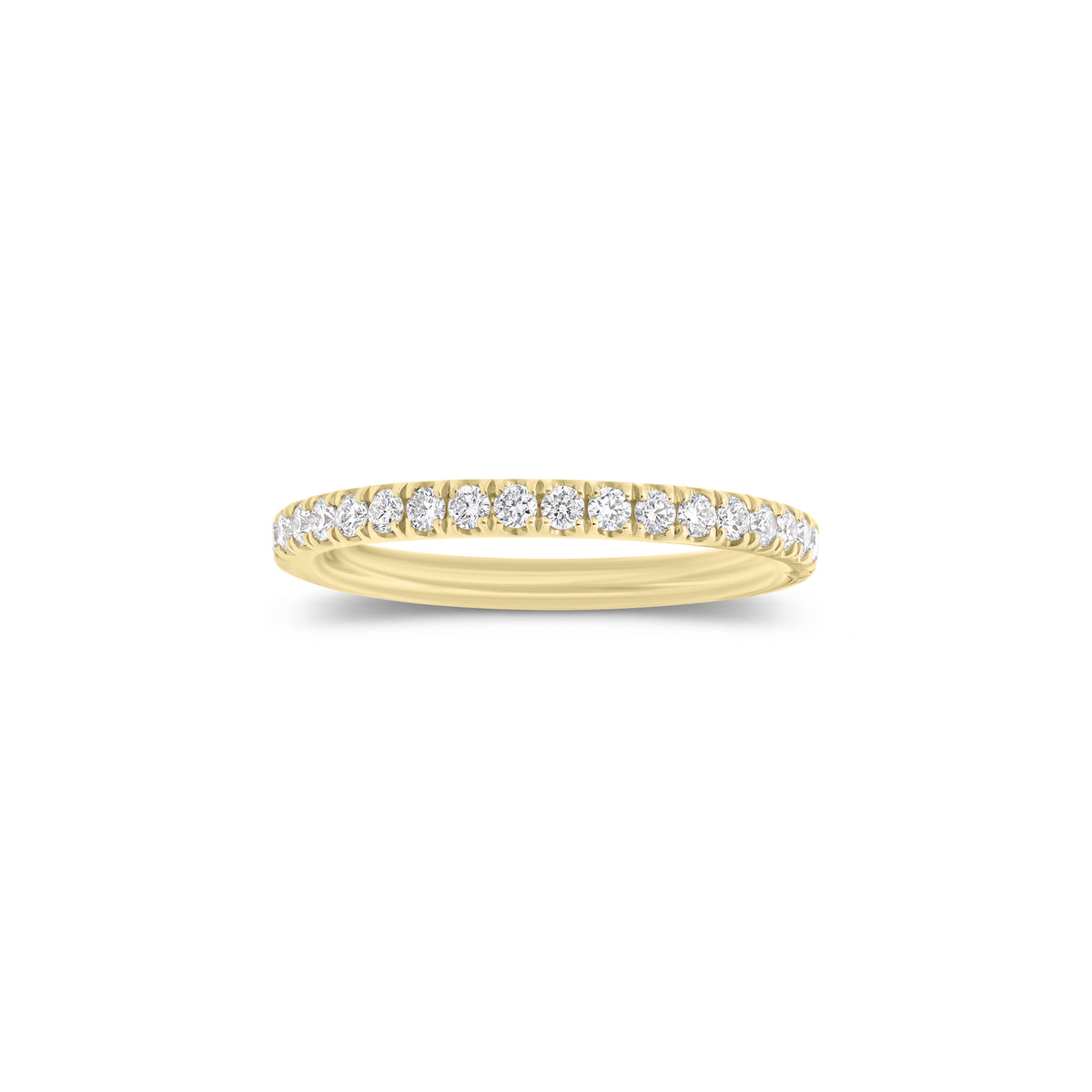 0.57 ct Diamond Eternity Ring - 18K gold weighing 2.05 grams - 38 round diamonds weighing 0.57 carats