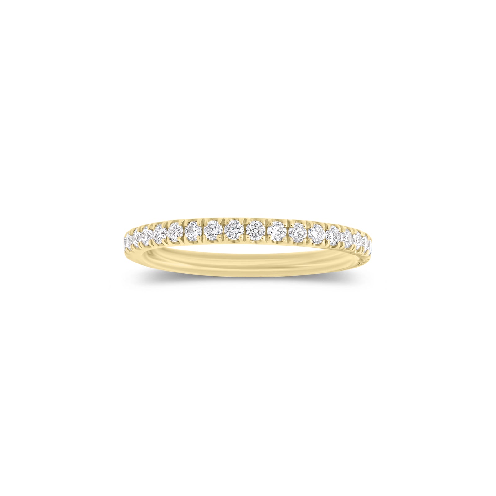 0.57 ct Diamond Eternity Ring - 18K gold weighing 2.05 grams - 38 round diamonds weighing 0.57 carats