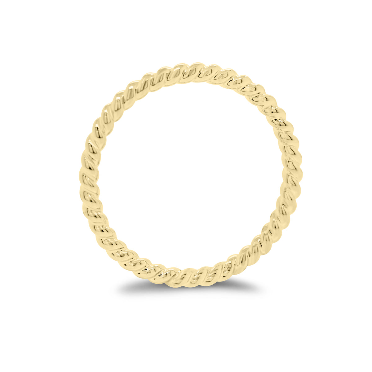 Gold Cable Stacking Ring - 18K gold weighing 2.19 grams