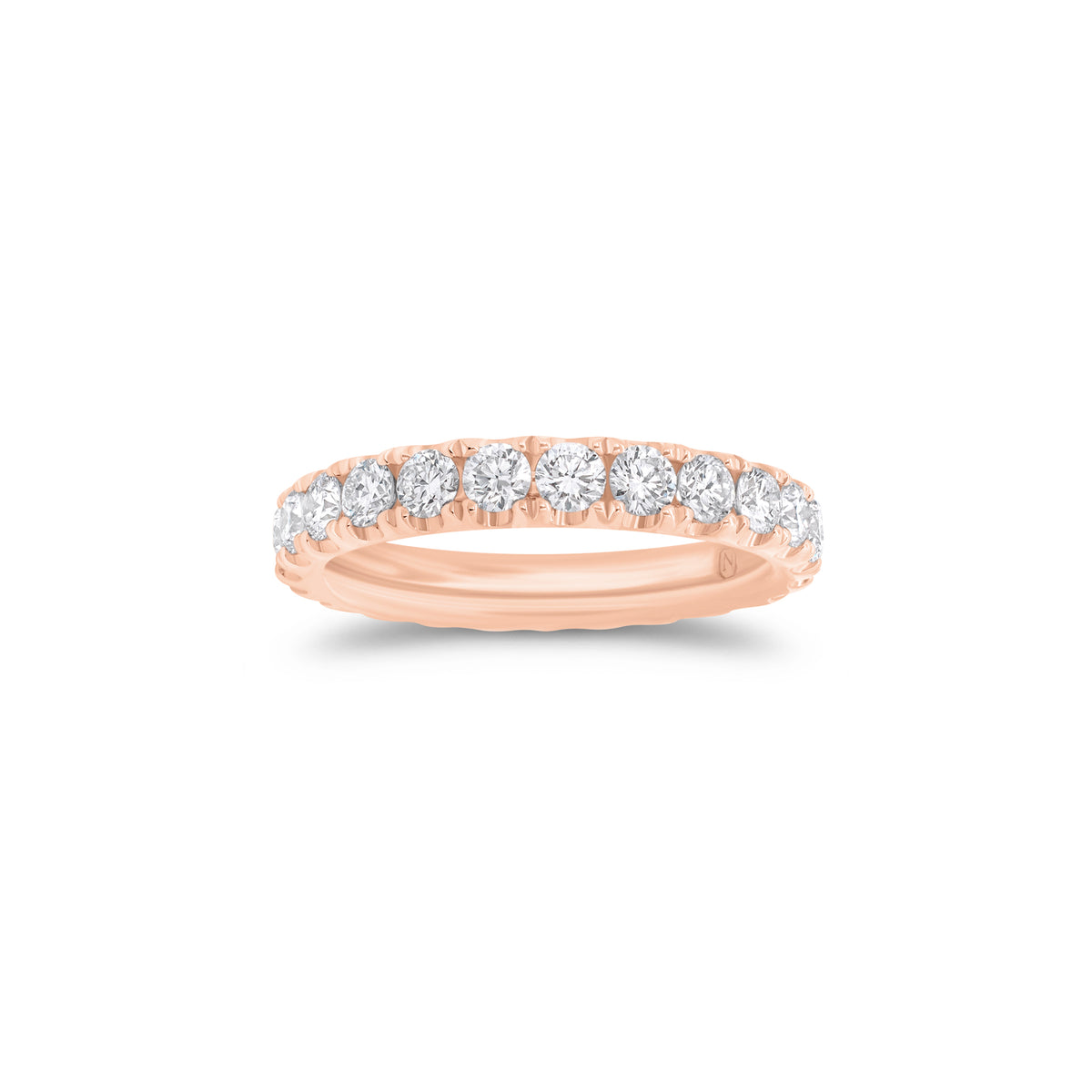 1.72 ct Diamond Eternity Ring - 14K gold weighing 3.32 grams - 24 round diamonds weighing 1.72 carats