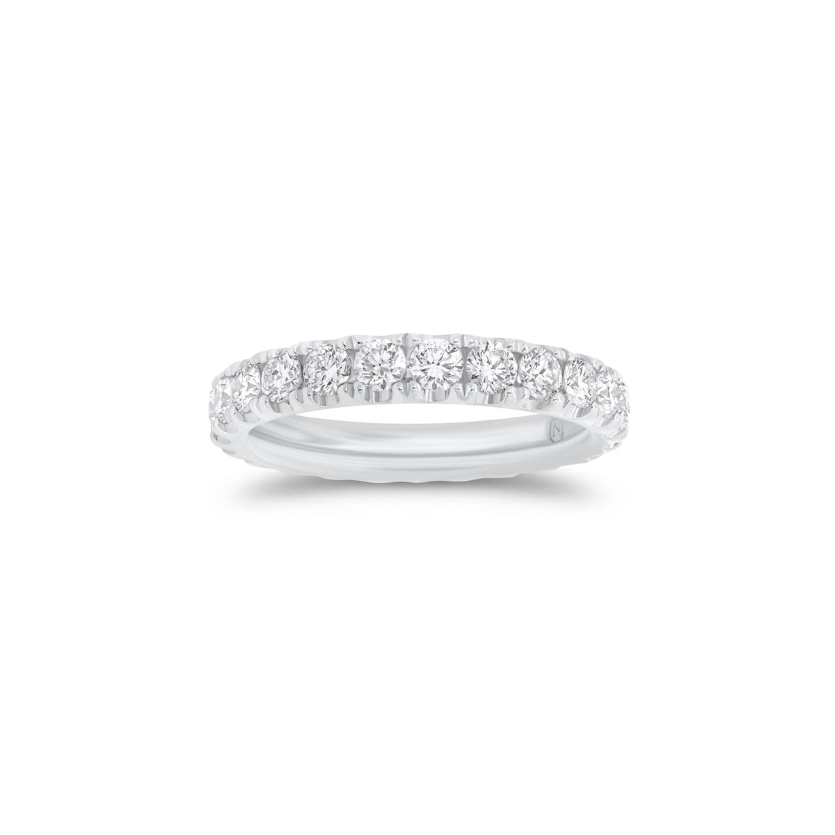 1.72 ct Diamond Eternity Ring - 14K gold weighing 3.32 grams - 24 round diamonds weighing 1.72 carats