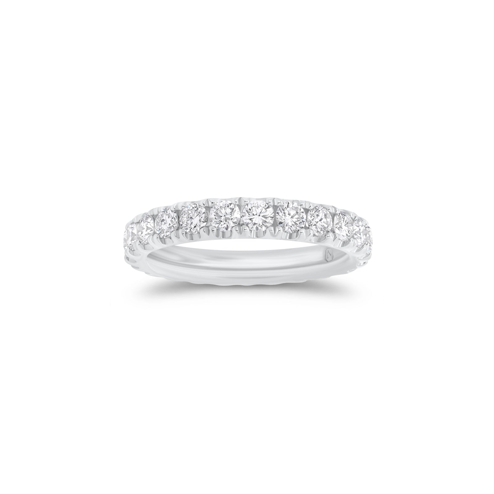 1.72 ct Diamond Eternity Ring - 14K gold weighing 3.32 grams - 24 round diamonds weighing 1.72 carats