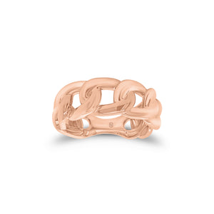 Gold Curb Chain Ring - 14K gold weighing 5.93 grams