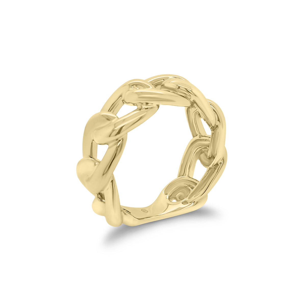Gold Curb Chain Ring - 14K gold weighing 5.93 grams