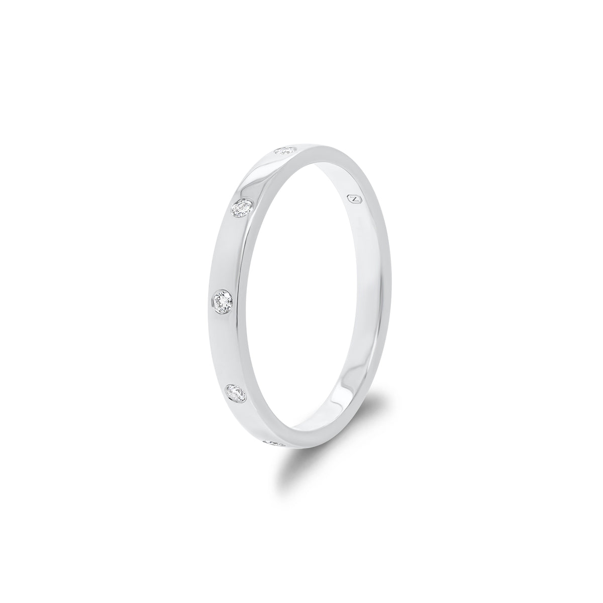 Round Diamond Stackable Ring - 14K gold weighing 1.73 grams - 10 round diamonds weighing 0.11 carats