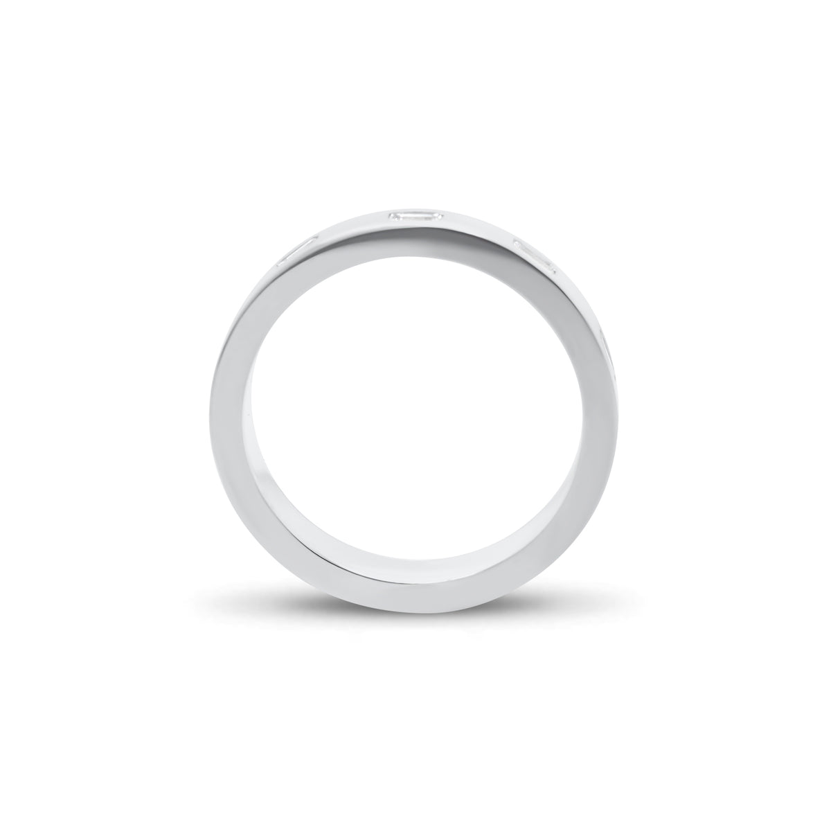 Emerald Cut Diamond Stackable Ring - 14K gold weighing 4.29 grams - 10 emerald-cut diamonds weighing 0.86 carats