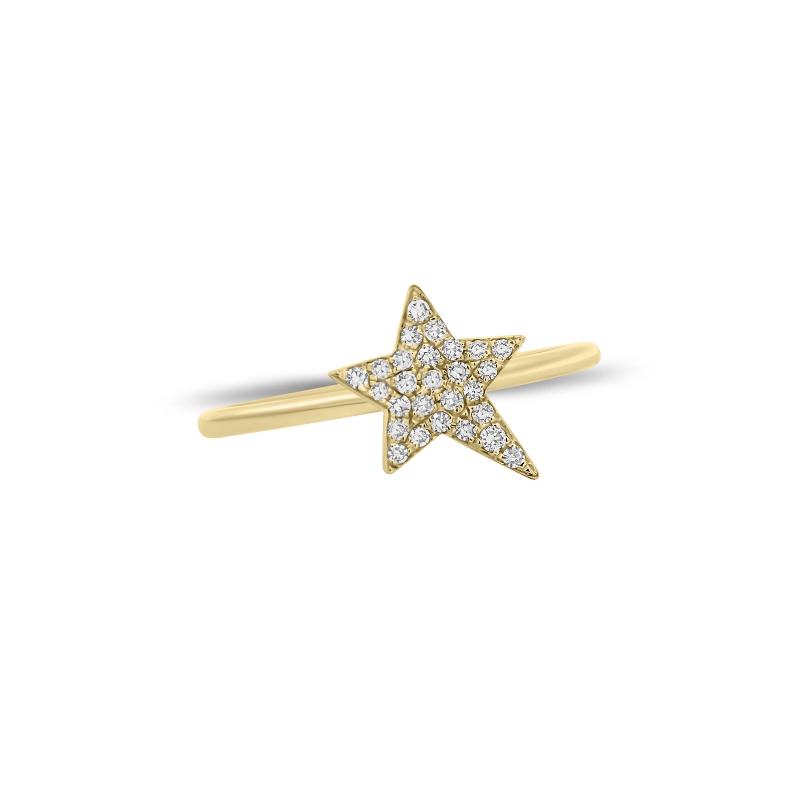 Diamond Pop Star Ring - 14K gold weighing 1.43 grams  - 27 round diamonds weighing 0.13 carats