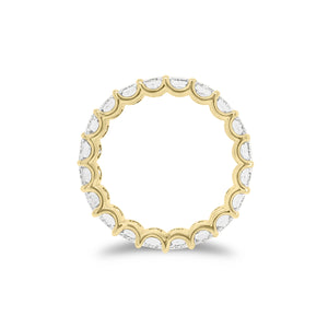 5.05 ct Radiant-Cut Diamond Eternity Band - 18K gold weighing 3.50 grams - 21 radiant-cut diamonds weighing 5.05 carats (GIA-graded F-color, VS clarity)
