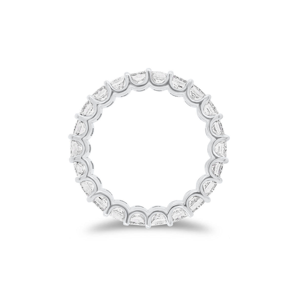 4.47 ct Radiant-Cut Diamond Eternity Band - 18K gold weighing 4.60 grams  - 22 radiant-cut diamonds weighing 4.47 carats (GIA-graded F-color, VS clarity)