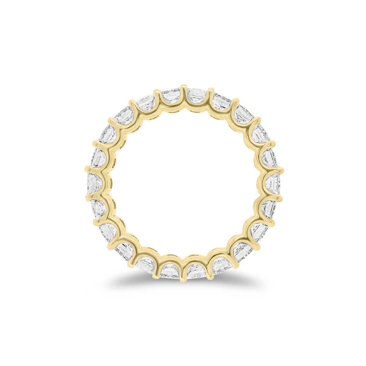 4.47 ct Radiant-Cut Diamond Eternity Band - 18K gold weighing 4.60 grams  - 22 radiant-cut diamonds weighing 4.47 carats (GIA-graded F-color, VS clarity)