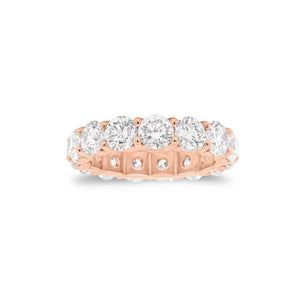 3.76 ct Diamond Eternity Ring - 18K gold weighing 3.60 grams - 16 round diamonds weighing 3.76 carats (GIA-graded G-H color, SI1 clarity)