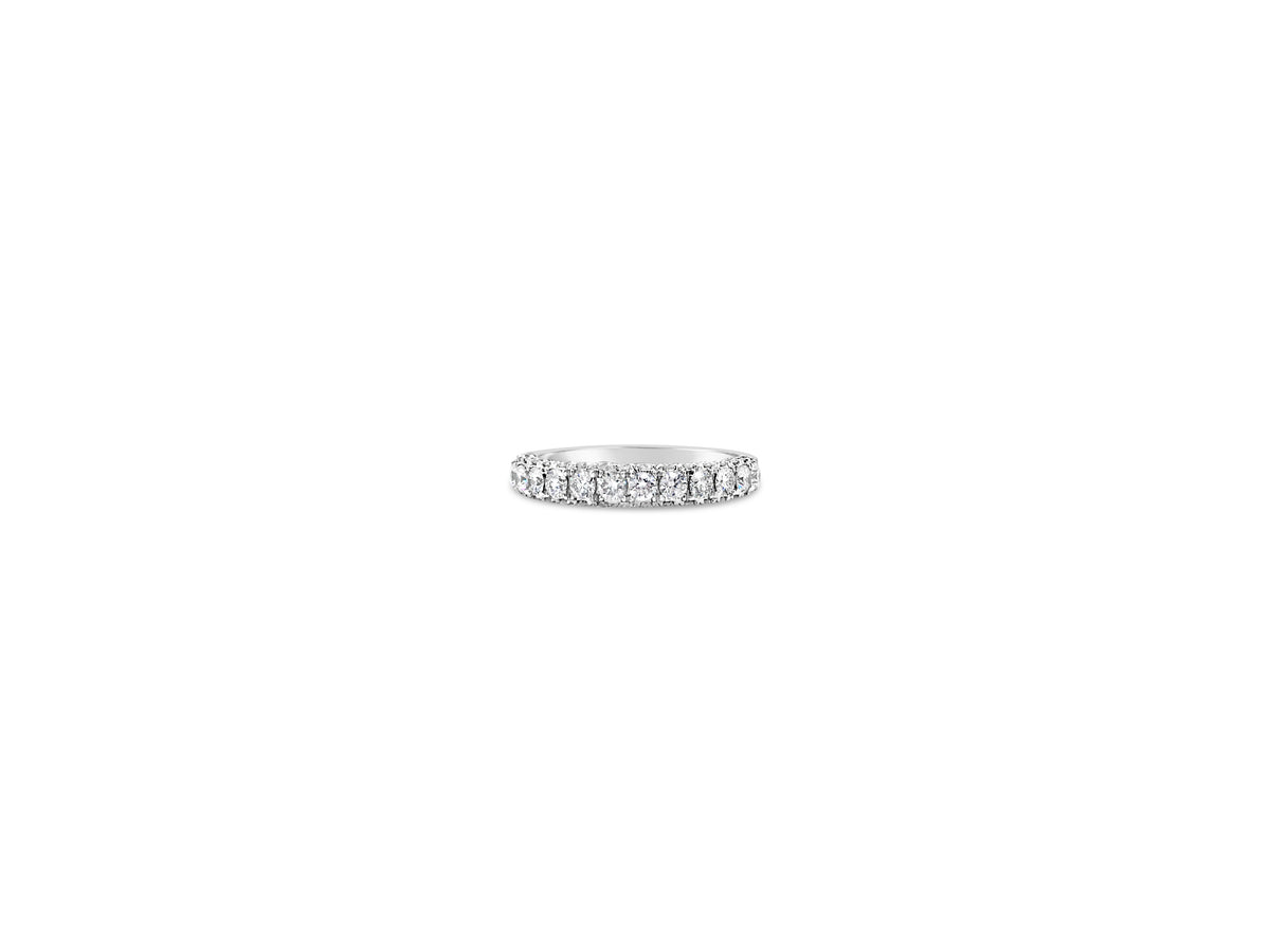 Single Row Diamond Four Prong-Set Diamond Wedding Band