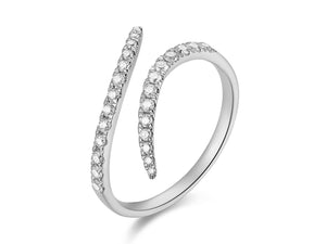 Petite Diamond Swirl Fashion Ring