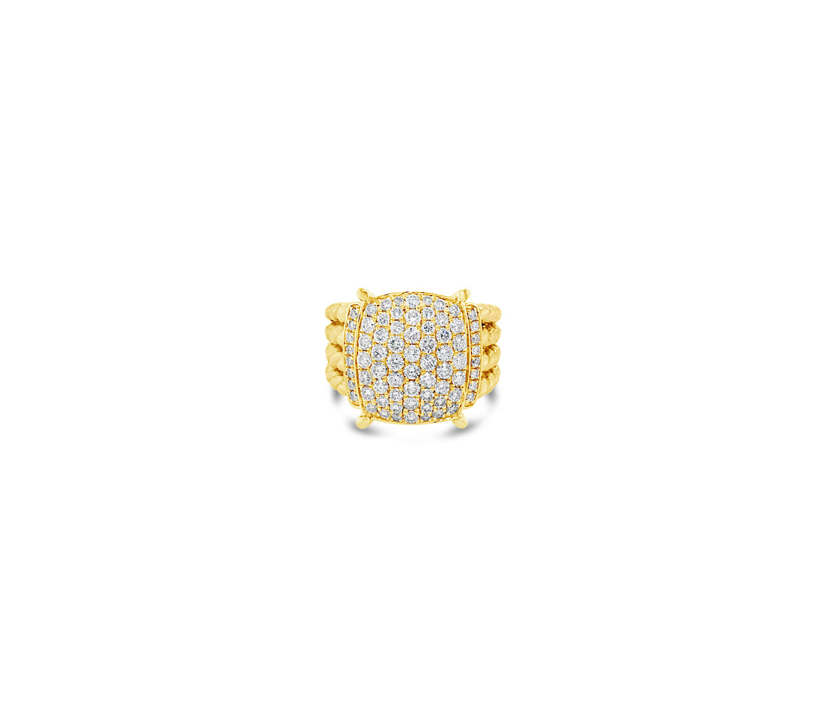 Twisted Cable Diamond Ring