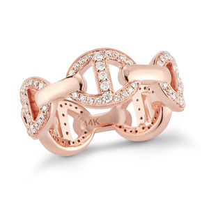 Diamond Chain Link Ring