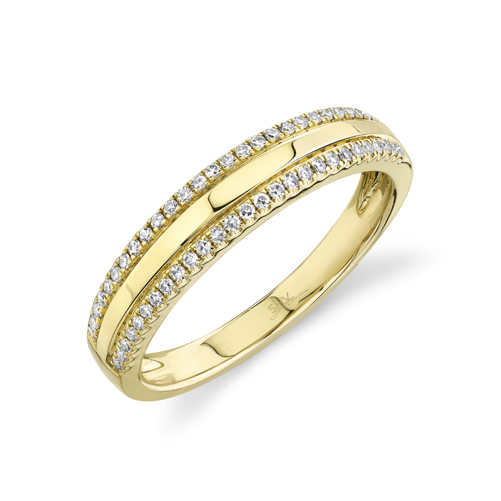 Diamond & Gold Stackable Ring