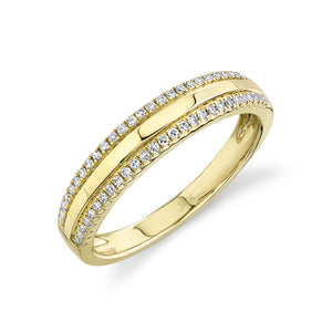 Diamond & Gold Stackable Ring