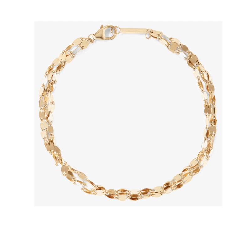 Gold Triple Dapped Chain Bracelet