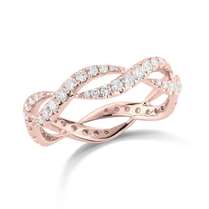 Twisted Diamond Fashion Ring