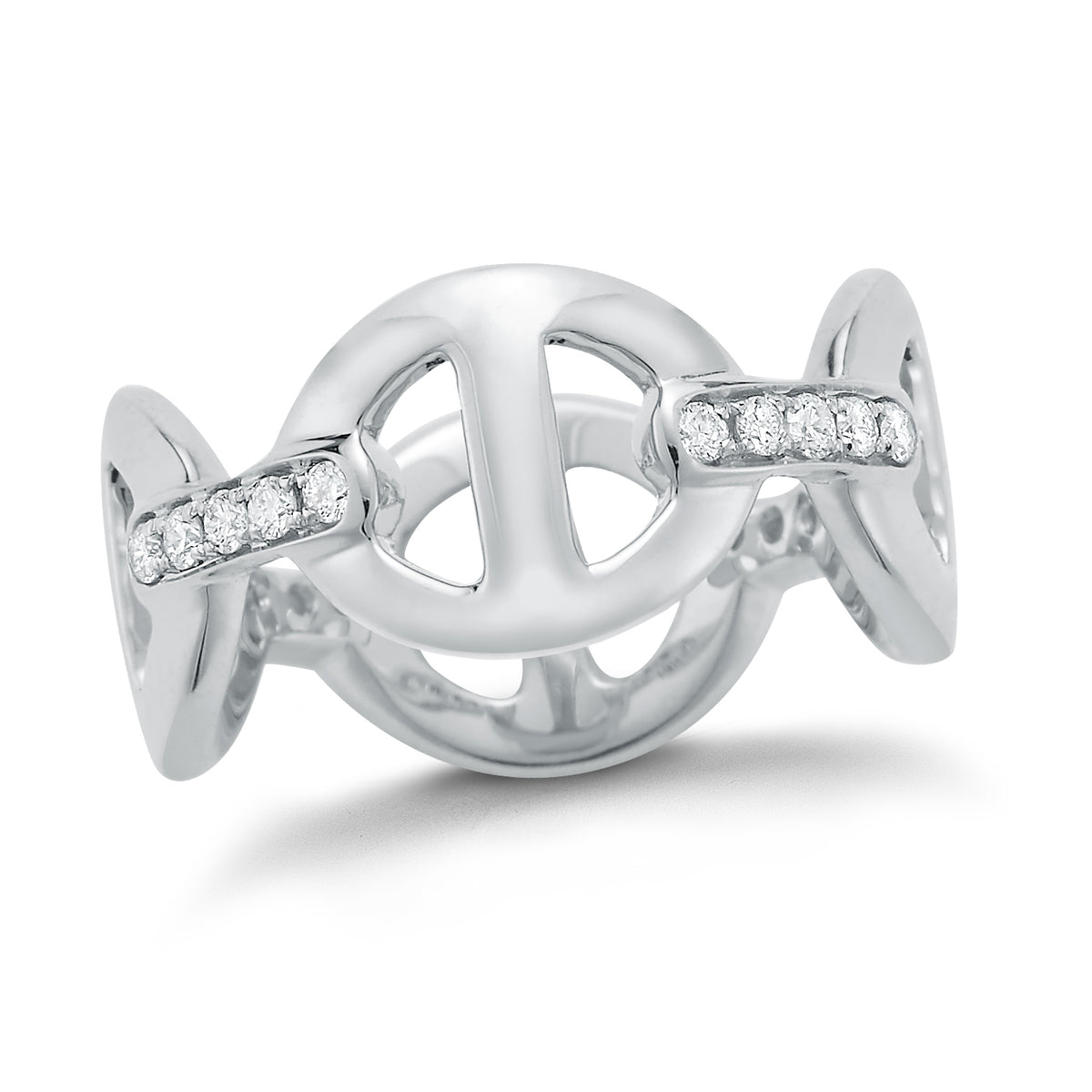 Anchor Chain link Diamond Ring