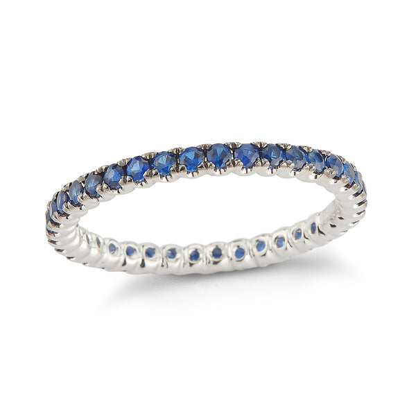 ヌキテパ☆ UPALA☆18K★ブルーサファイア★Eternity Ring★ Blue Sapphire Eternity Ring - Nuha Jewelers