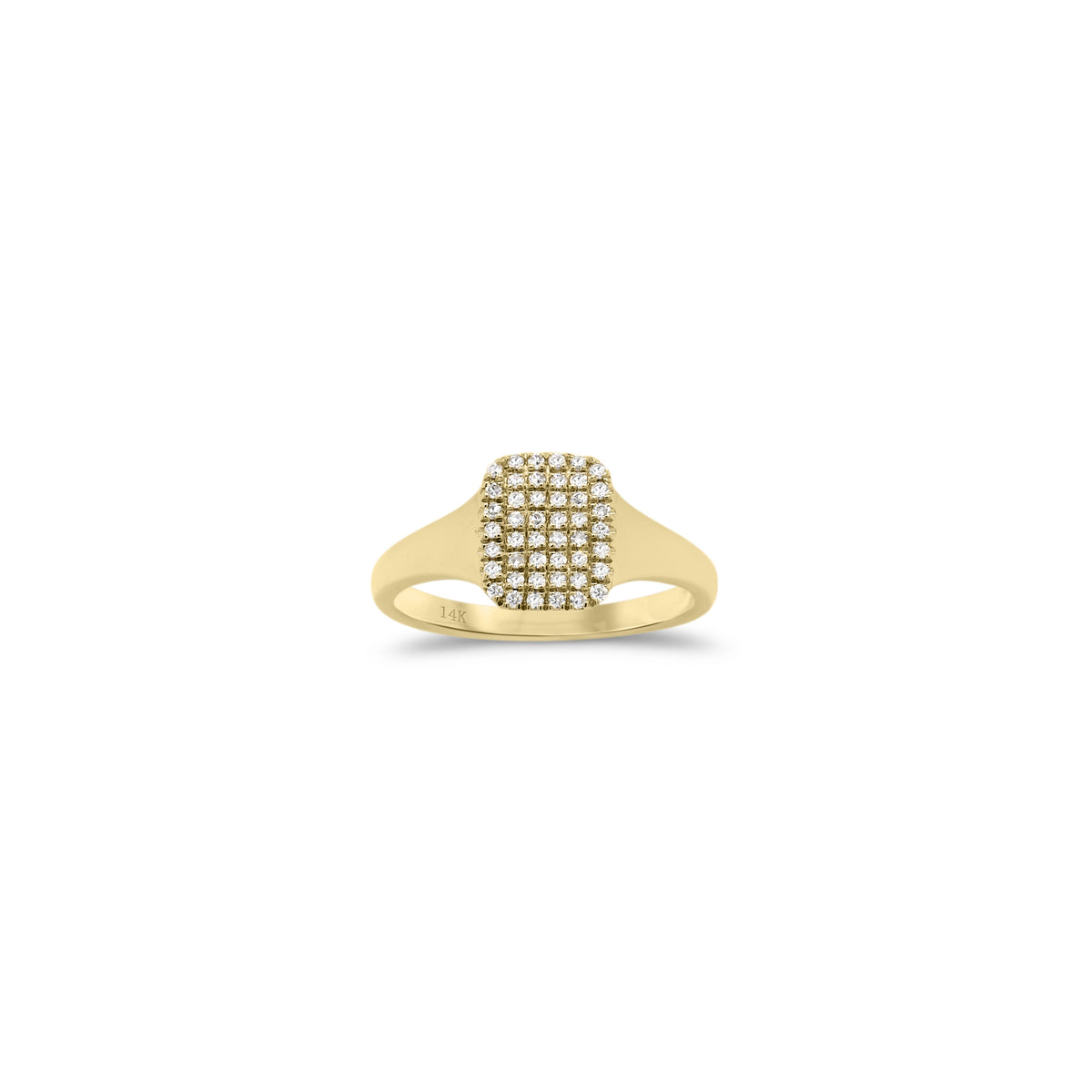 Diamond Signet Pinky Ring