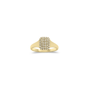 Diamond Signet Pinky Ring
