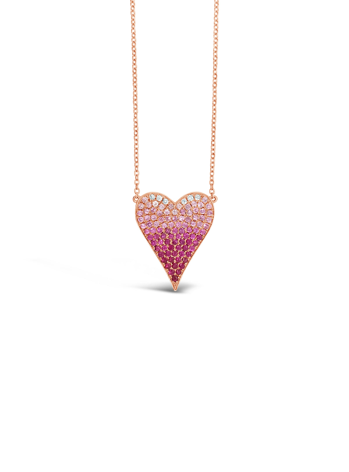 Sapphire Gradient Heart Pendant