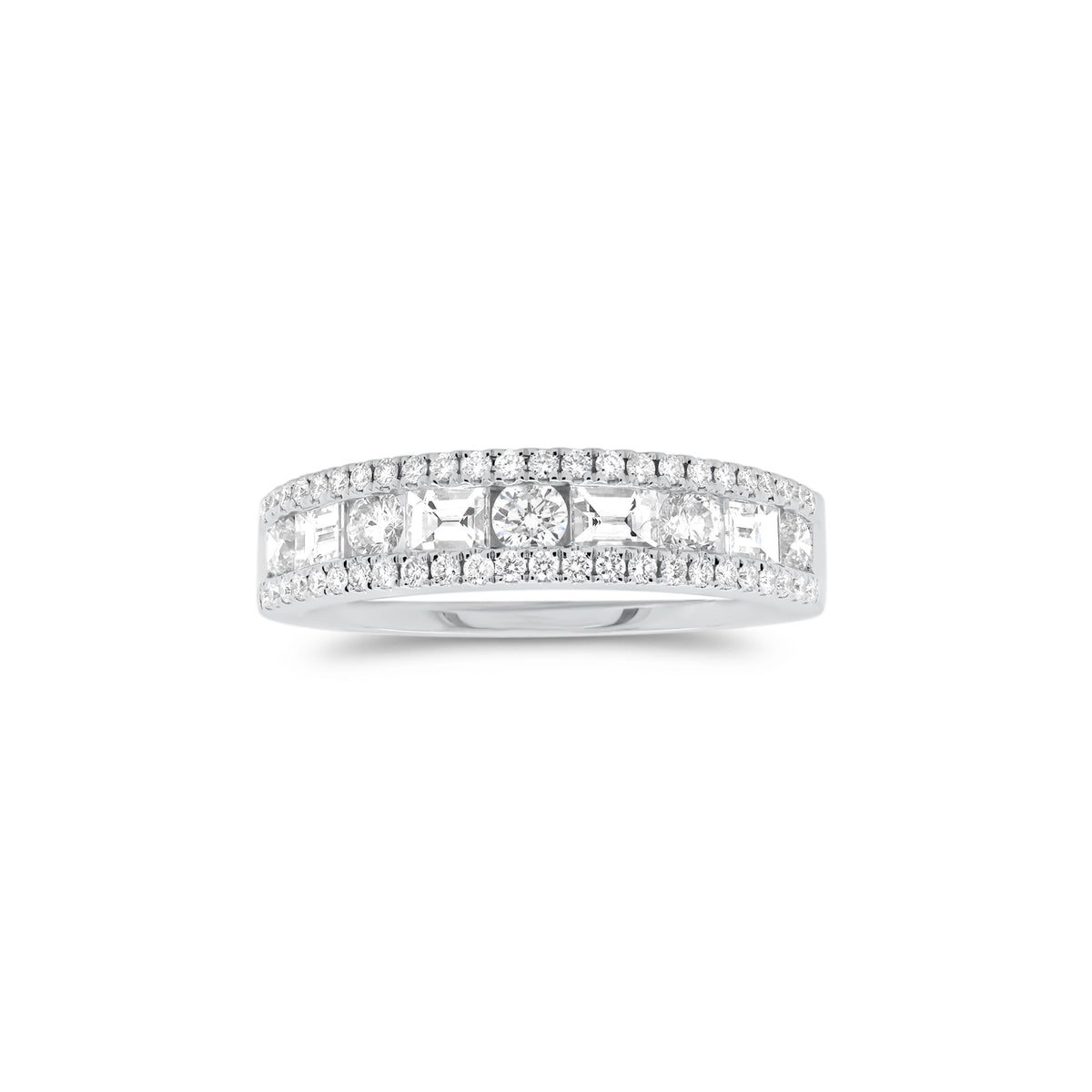 Multi-Shape Diamond Wedding Band