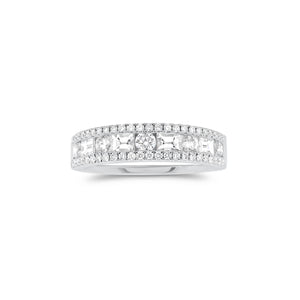 Multi-Shape Diamond Wedding Band