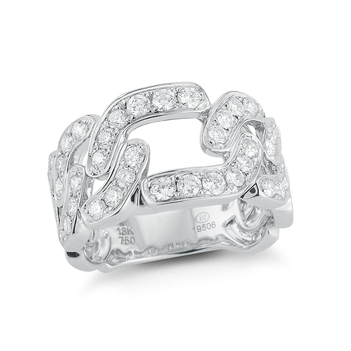 Chain Link Diamond Ring