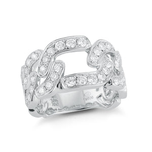 Chain Link Diamond Ring