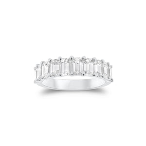 Emerald-Cut Diamond Wedding Band