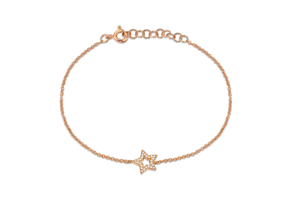 Diamond Cutout Star Fashion Bracelet