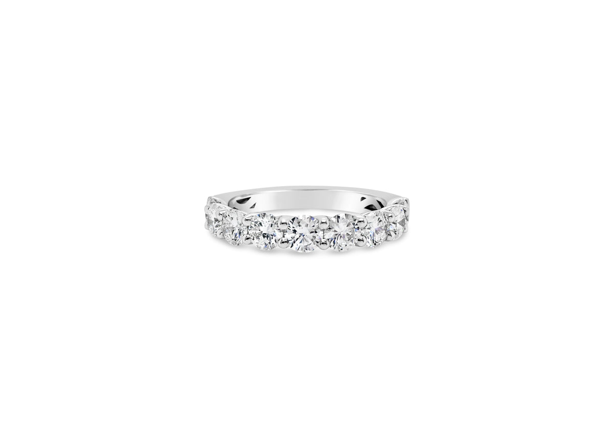 Shared Prong-Set Diamond Wedding Band