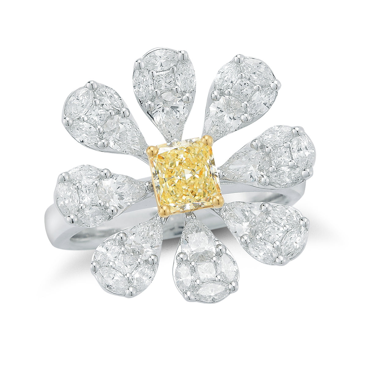 Blossoming Diamond Flower Ring