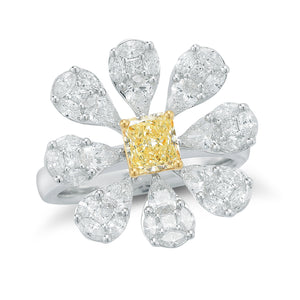 Blossoming Diamond Flower Ring