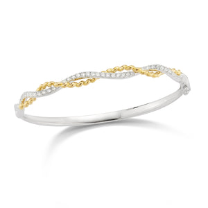 Diamond Twist Bangle Bracelet