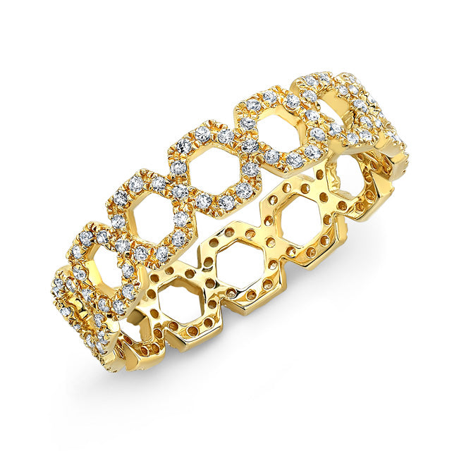 Diamond Hexagonal Chain Eternity Ring