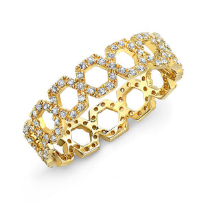 Diamond Hexagonal Chain Eternity Ring
