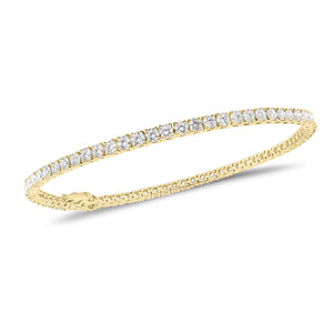 3.50 ct Diamond Tennis Bracelet- 18K gold weighing 7.74 grams  - 71 round diamonds weighing 3.50 carats