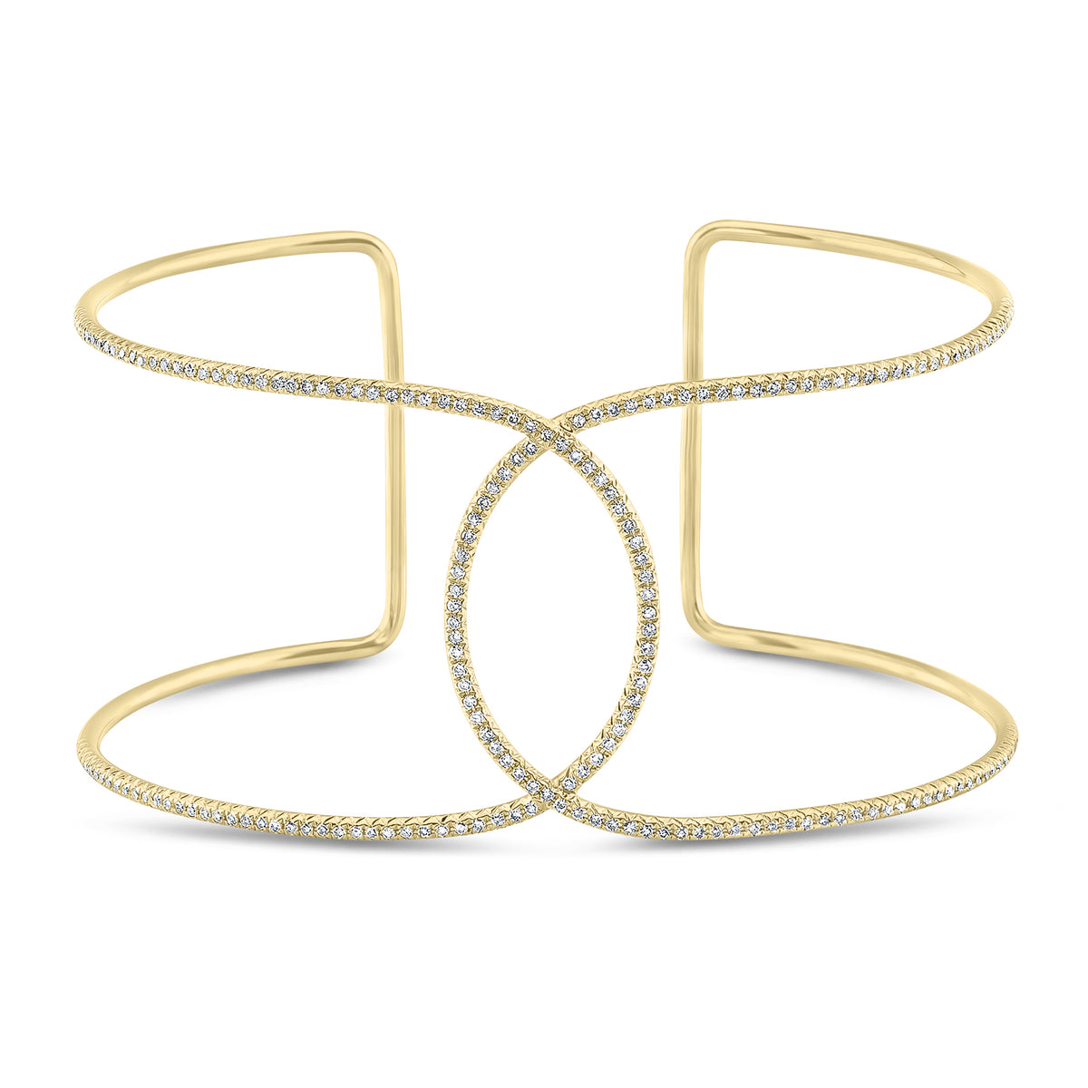 Diamond Infinity Cuff Bracelet - Nuha Jewelers