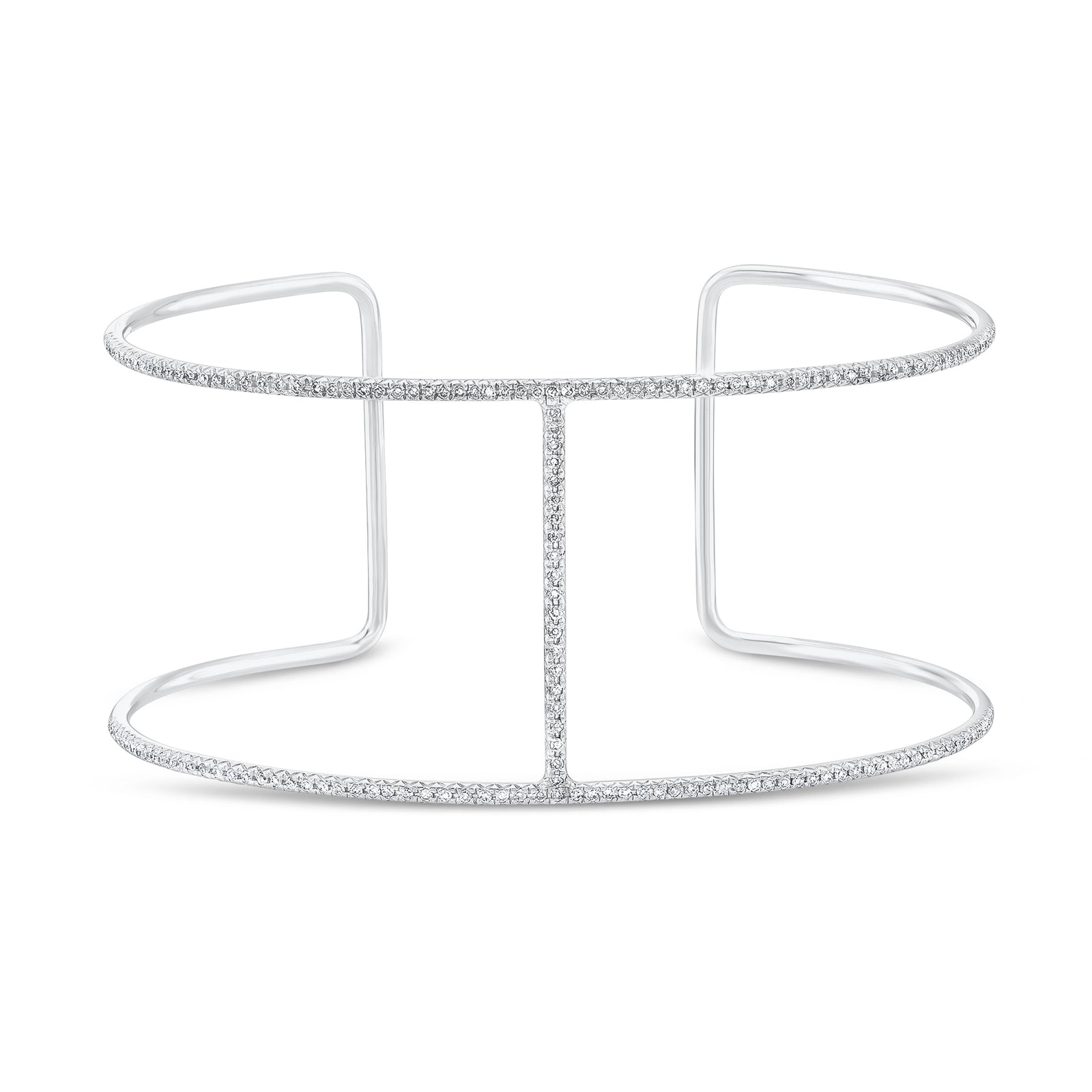 Diamond Bar Cuff Bracelet 14K weighting 7.21GR 163RD-.52CT