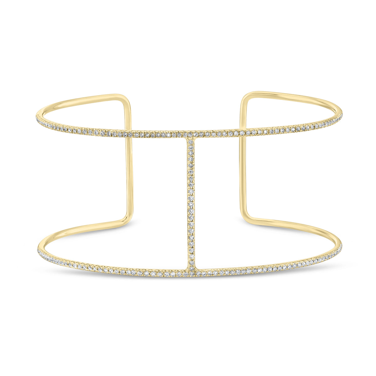 Diamond Bar Cuff Bracelet 14K weighting 7.21GR 163RD-.52CT
